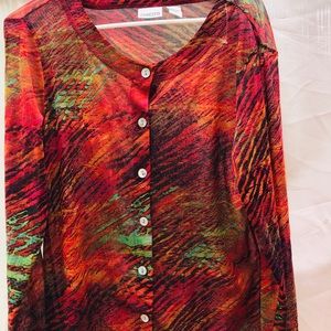 Chico’s size 2 multi colored cardigan